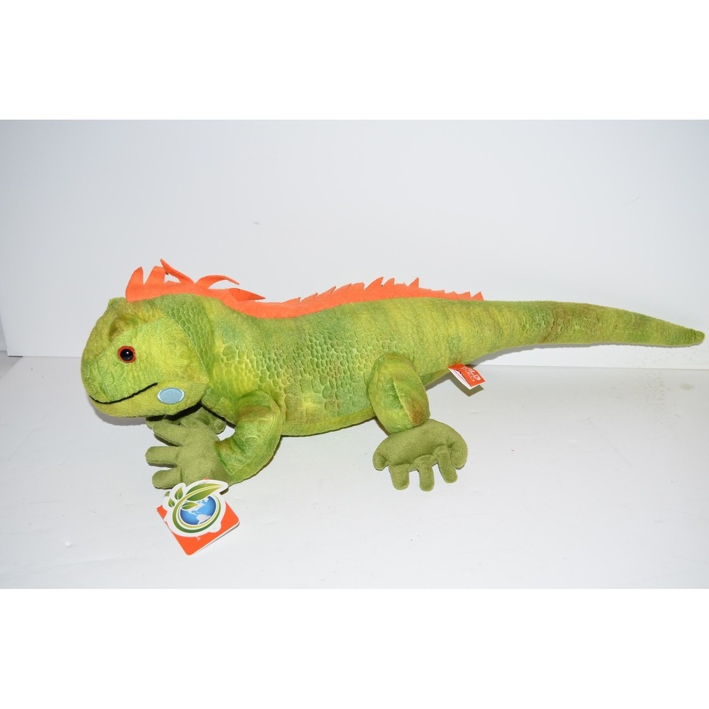 Wild Republic Realistic Green Iguana Lizard Plush Stuffed Animal Toy  21"‎